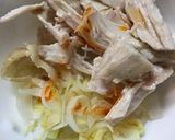 鶏むね肉ハムとネギ入り冷やしラーメン作り方1写真