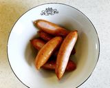 レタスとウィンナーのカルボナーラ風パスタ作り方2写真