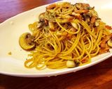 濃厚☆きのことベーコンのカレー風味パスタ作り方8写真