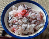 梅の香とひじきの炊き込みご飯作り方5写真