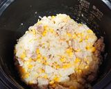 炊飯器で簡単コ—ンとチキンのバターライス作り方4写真
