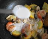 海老とズッキーニの甘酒みそクリームパスタ作り方5写真