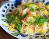 海老とズッキーニの甘酒みそクリームパスタ作り方7写真
