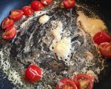 トマトとモッツァレラのサラダ菜卵ソテー作り方8写真
