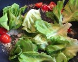 トマトとモッツァレラのサラダ菜卵ソテー作り方9写真
