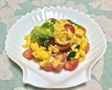 トマトとモッツァレラのサラダ菜卵ソテー作り方11写真