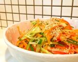 きゅうり・にんじん・ハム簡単ポン酢サラダ作り方5写真