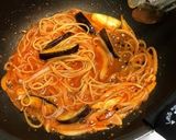 茹でずに簡単！ツナとナスのトマトパスタ作り方5写真