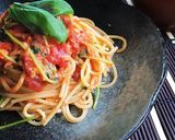 簡単！ランチ◎トマトとツナの和風のパスタ作り方7写真