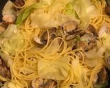 簡単あさりとキャベツのパスタ作り方4写真