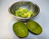 青のりがポイント！アボカドわさび醤油和え作り方1写真