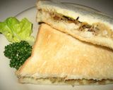 ホットサンド風♪煮物でおかずトースト作り方5写真