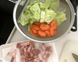 サッポロ塩ラーメンの塩焼きそば風作り方1写真