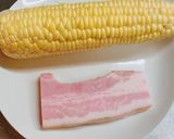 炊飯器で簡単！コーンとベーコンのピラフ作り方1写真