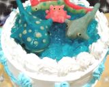 キラキラゼリー海の水族館ケーキ☆作り方23写真