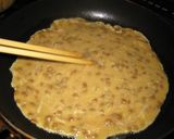 ☆ふわとろ長いも入り納豆チーズオムレツ☆作り方4写真