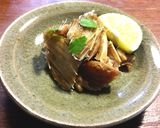 鮭中骨　蓼酢、ブルーチーズブルスケッタ作り方6写真