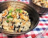 白だし【サーモンとひじきの炊き込みご飯】作り方20写真
