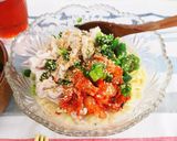 豚キムチのがっつり冷やし豚骨ラーメン作り方4写真