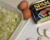 スパムと長芋のオープンオムレツ作り方1写真