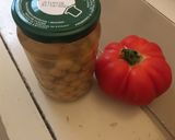 混ぜるだけ、トマトとひよこ豆のサラダ作り方1写真