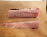 マグロのスナズリの刺身作り方1写真
