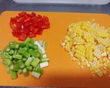 ひき肉とカラフル野菜のオイスター炒め作り方2写真