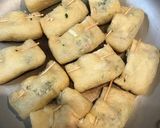 節約・簡単ねぎチーズの香ばしあげ包み焼き作り方5写真
