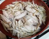 手羽中とゴボウの塩ダレ炒め作り方3写真