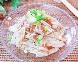 箸休めに☆えのきの梅ぽんおかか和え☆作り方3写真