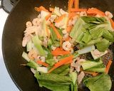 えびと青梗菜の豆腐あんかけ作り方3写真