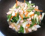 えびと青梗菜の豆腐あんかけ作り方4写真
