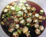 オクラの冷やし味噌うどん作り方1写真