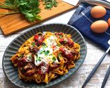 牛すじ肉とポルチーニ茸のラグーソース作り方11写真