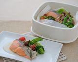 蒸し器で鮭のレモン蒸し　むし太郎作り方5写真