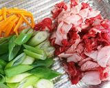牛肉と白ネギの炒めもの作り方1写真