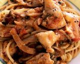 余ったトマト煮でバジルトマトパスタ作り方5写真