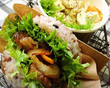 モス風☆海鮮かき揚げライスバーガー弁当☆作り方3写真