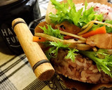 モス風☆海鮮かき揚げライスバーガー弁当☆作り方5写真