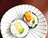 お子さんと❢のり巻き風～巻き巻きおむすび作り方3写真