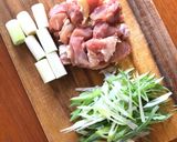 レンチンのみ☆鶏肉とねぎの梅肉煮作り方1写真