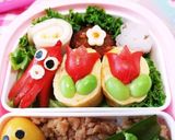 海老フライとペンギンのデコお弁当作り方8写真