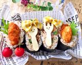 プルコギ、唐揚げおにぎらず作り方6写真
