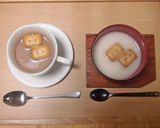 簡単♪乾パンで抹茶しるこ+ドリンク2種作り方2写真