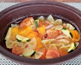 レンジで！トマトのスープ夏パスタ作り方5写真