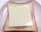 ハムチーズのストライプサンドウィッチ作り方3写真