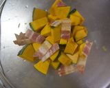 レンジで簡単♪南瓜の粒マスタードサラダ作り方1写真