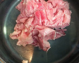 牛肉と玉ねぎとしらたきの煮物(牛丼)作り方1写真