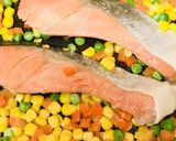 鮭切身＆野菜ミックスのしょう油バター焼き作り方2写真