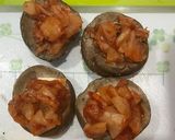 パパっとおつまみ★椎茸キムマヨチーズ焼き作り方2写真